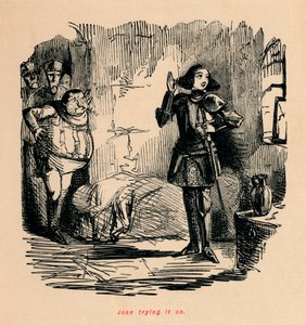 ジョアンはそれを試して、 作： John Leech