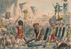 ジュリアスシーザーの着陸、1850年 作： John Leech