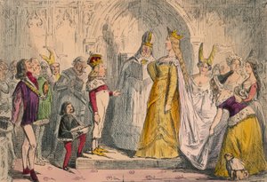 ヘンリー6世とアンジューのマーガレットの結婚、1850年 作： John Leech