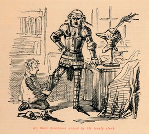 信頼できる店員、c1860、c1860で武装したオーウェングレンドワー氏 作： John Leech