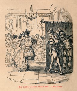 Sextus夫人、リトルパーティーで自分を慰める1852 作： John Leech