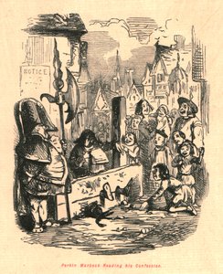 パーキンウォーベックの告白を読む、1897年。 作： John Leech