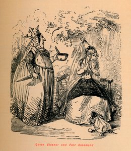 クイーンエレノアとフェアロザモンド、c1860、c1860 作： John Leech
