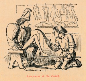 時代の靴屋、 作： John Leech