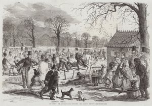 ハイドパークでスケート 作： John Leech