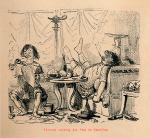 テシエン、演劇「カエチリウス」を読んだ1852 作： John Leech