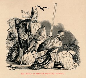 ボーヴェの司教、ソールズベリーを占領、c1860、c1860 作： John Leech