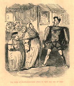 ノーサンバーランド公爵は、1897年に彼らのいずれかと戦うことを申し出た。 作： John Leech