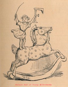 若いミトリダテスの勇敢な偉業、1852 作： John Leech