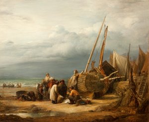 ヘイスティングスの海岸の眺め、1832 作： John Linnell