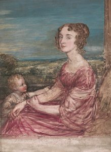 ウィリアム・ウィルバーフォース夫人と子供 作： John Linnell