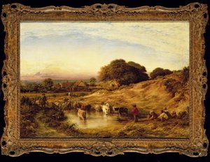 日没、1860 作： John Linnell