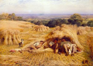 正午の休息、1862 作： John Linnell
