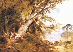 雑誌や本の出所不明の鳥の巣 作： John Linnell