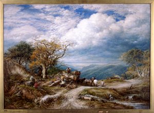 「木材荷馬車」、1872 年。 作： John Linnell