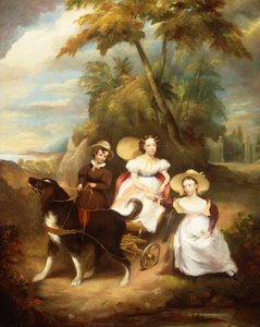 3 人の子供のグループ ポートレート 作： John Livingstone