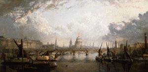 ハンガーフォード橋からのテムズ川（1871年） 作： John MacVicar Anderson