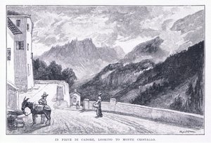 ピエーヴ・ディ・カドーレにて、モンテ・クリスタルロを望む（The Magazine of Art 1893, Cassell and Companyより 作： John MacWhirter