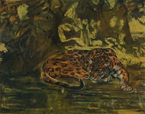 ジャガーへ、c1900 作： John Macallan Swan