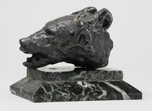 クマの頭、1900年頃（ブロンズ）