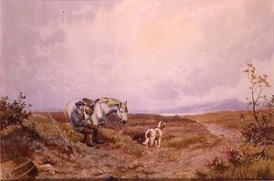 撮影後の休息（水彩・紙） 作： John Maclaren Barclay
