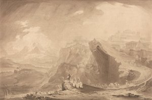 太陽に静止するよう命じるジョシュア 作： John Martin