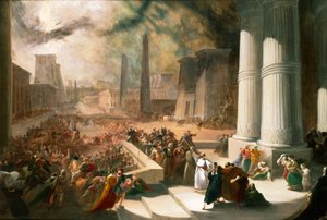 エジプトの七つの災いの一つ」。ナイル川の水は血のように赤くなった」 19世紀初頭 作： John Martin