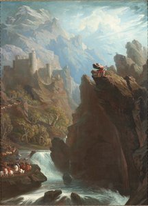吟遊詩人、1817年頃 作： John Martin