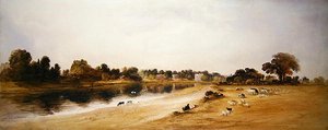 テムズ川、トゥイッケナム（水彩・紙） 作： John Martin