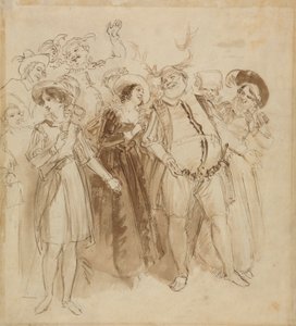 Falstaff disfarçado de Herne 作： John Massey Wright
