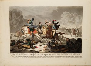 クラスノイの戦いからのボナパルトの飛行、1814年 作： John Massey Wright