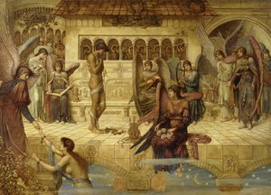 神の家の城壁 作： John Melhuish Strudwick