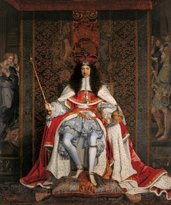 イギリスのチャールズ2世の肖像1630〜1685年、1676年頃。 作： John Michael Wright