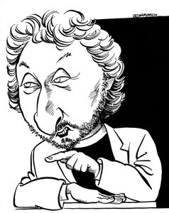 ハワード・ジェイコブソン風刺画（英国人作家