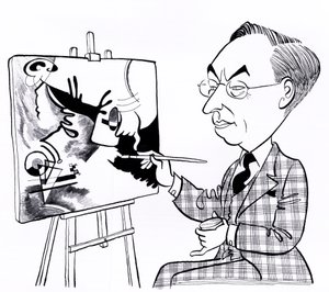 ヴァシリー（ワシリー）・カンディンスキー、イーゼルを持つ風刺画