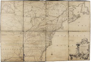 ミッチェル著『北アメリカのイギリス領とフランス領の地図