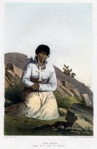トロムチョ、カイオウェイズのバンドの責任者、1856年。 作： John Mix Stanley