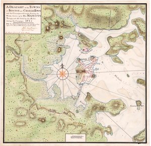 モントレゾールによるボストンの地図 作： John Montresor