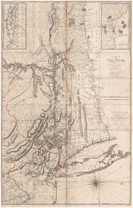 ニューヨーク州地図...モントレゾール大尉著 作： John Montresor
