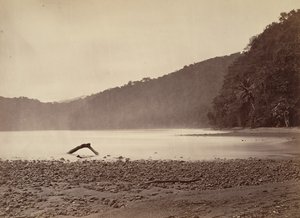 熱帯の風景、運河予定地の終着点、リモン湾、1871年。 作： John Moran