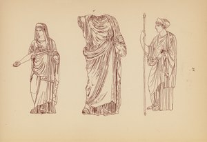 古代ギリシャの女性の衣装（リトグラフ） 作： John Moyr Smith