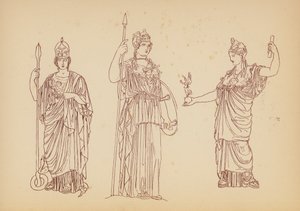 古代ギリシャの女性の衣装（リトグラフ） 作： John Moyr Smith