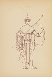 古代ギリシャの女性の衣装（リトグラフ） 作： John Moyr Smith