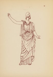 古代ギリシャの女性の衣装（リトグラフ） 作： John Moyr Smith