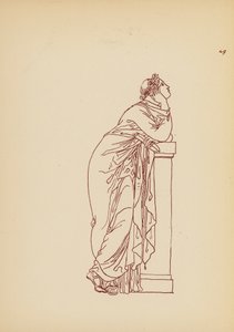 古代ギリシャの女性の衣装（リトグラフ） 作： John Moyr Smith