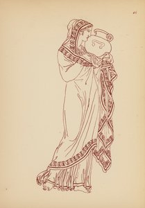 古代ギリシャの女性の衣装（リトグラフ） 作： John Moyr Smith