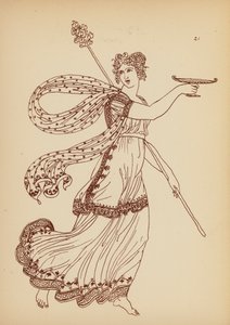 古代ギリシャの女性の衣装（リトグラフ） 作： John Moyr Smith
