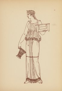 古代ギリシャの女性の衣装（リトグラフ） 作： John Moyr Smith