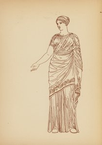 古代ギリシャの女性の衣装（リトグラフ） 作： John Moyr Smith
