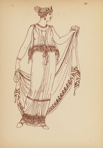 古代ギリシャの女性の衣装（リトグラフ） 作： John Moyr Smith